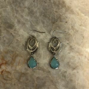 Kendra Scott Earrings in light turquoise & silver